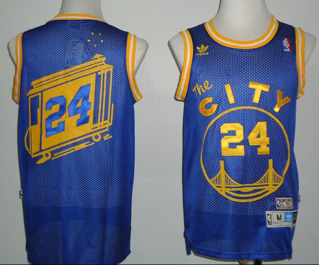  NBA Golden State Warriors 24 Rick Barry Hardwood Classic Swingman Blue Jersey